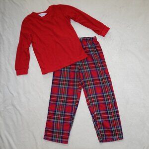 5T Pajamagram Christmas Holiday Plaid Pajama Set, Long Sleeve Waffle Top, Pants